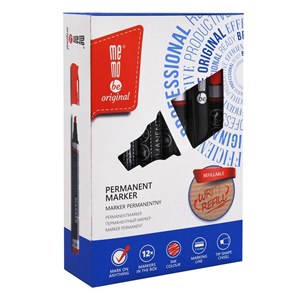 Picture of Marker permanentny czerwony (12szt) MemoBe