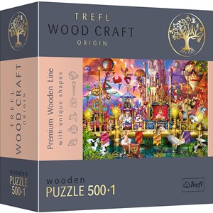 Obrazek Puzzle 500+1 drewniane Magiczny świat 20156