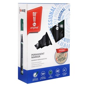 Obrazek Marker permanentny zielony (12szt) MemoBe