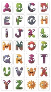 Obrazek Magnesy 28szt Litery