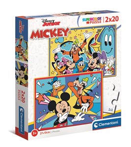 Obrazek Puzzle 2 x 20 super kolor Mickey 24791