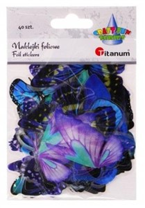 Obrazek Naklejki foliowe motyle 40szt