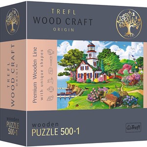 Obrazek Puzzle 500+1 Drewniane Letnia przystań 20161