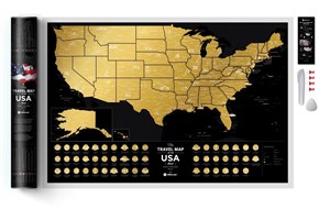 Obrazek Mapa zdrapka usa travel map black usa