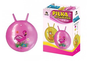 Obrazek Piłka do skakania 45cm z rogami Flaming/Lama mix