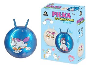 Obrazek Piłka do skakania 45cm z rogami Jednorożec mix