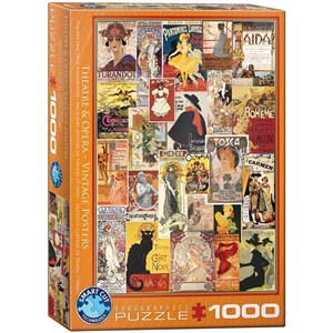 Obrazek Puzzle 1000 Stare plakaty Teatry i opery