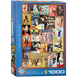 Obrazek Puzzle 1000 Stare plakaty, Tańce