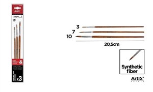 Obrazek Profesjonale pędzle malarskie 3szt