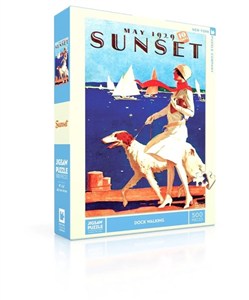 Picture of Puzzle 500 Sunset, Spacer z psem XXL