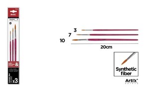 Picture of Pędzle syntetyczne okrągłe 3szt