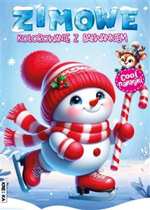 Obrazek Zimowe kolorowanie z bałwankiem