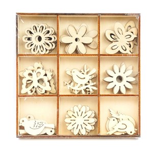 Picture of Płatki drewniane dekoracyjne 45szt craft 02