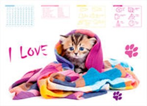 Obrazek Mata na biurko z nadrukiem kotek