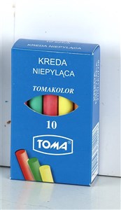 Picture of Kreda szkolna niepyląca kolorowa 10 szt TOMA