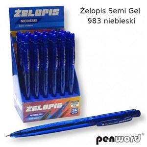 Picture of Żelopis Semi Gel niebieski (24szt)