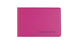 Obrazek Okładka na dokumenty małe różowa