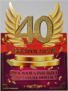 Obrazek Karnet Urodziny 40 damskie