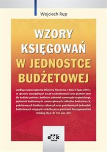 Picture of Wzory księgowań w jednostce budżetowej