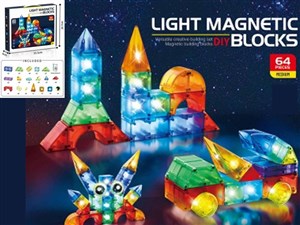 Picture of Klocki magnetyczne świecące 64el