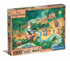 Obrazek Puzzle 1000 Story Maps Księga Dżungli 39816