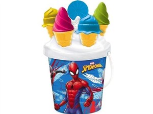 Obrazek Wiaderko z foremkami Spiderman 17 cm