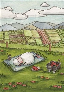 Picture of Pocztówka z kolorowanką - Pan jest pasterzem