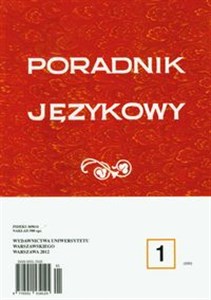 Obrazek Poradnik językowy 1/2012