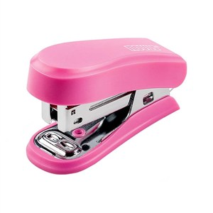 Obrazek Zszywacz mini różowy + zszywki 24/6