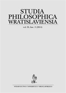 Picture of Studia philosophica wratislaviensia 3/2014