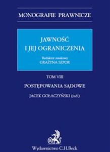 Obrazek Jawność i jej ograniczenia. Postępowanie sądowe. Tom 8