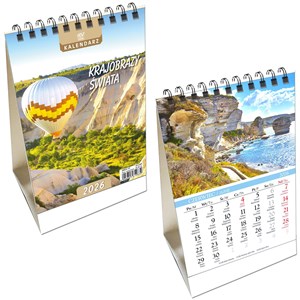 Picture of Kalendarz 2026 biurkowy pionowy Krajobrazy Świata