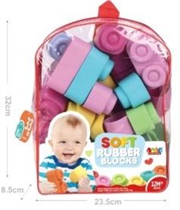 Picture of Klocki miękkie w plecaku 33szt