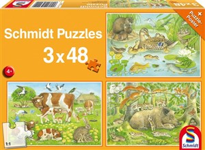 Picture of Puzzle 3x48 Zwierzęca rodzinka G3