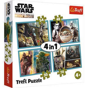 Picture of Puzzle 4w1 (35,48,54,70) Mandalorian i jego świat Star Wars 34377