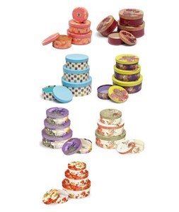 Obrazek Pudełko ozdobne okrągłe 23x8,6cm mix ARGUS