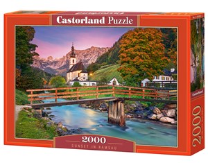 Picture of Puzzle 2000 Sunset in Ramsau