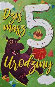 Obrazek Karnet Urodziny 5 chłopiec