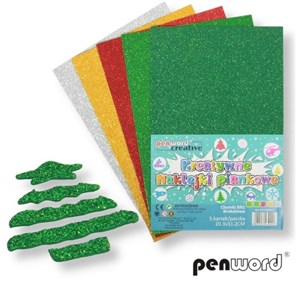 Obrazek Naklejki piankowe choinki 20,3x31,20cm 5szt