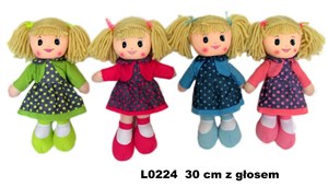 Obrazek Lalka z głosem 30cm MIX