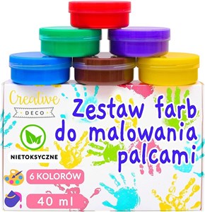 Obrazek Farby do malowania palcami 6x40ml