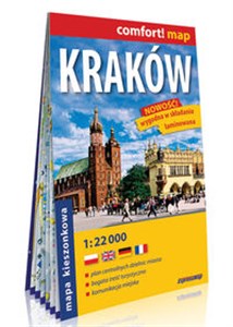 Obrazek Kraków kieszonkowy laminowany plan miasta 1:22 000 comfort! map