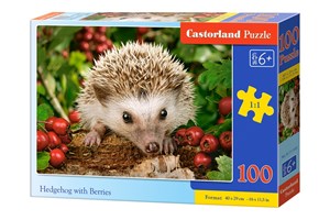 Obrazek Puzzle 100 Hedgehog with Berries