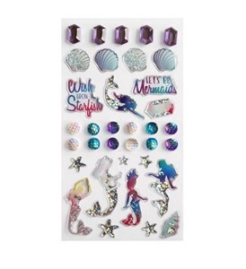 Obrazek Naklejki muszle, syreny 35 szt.