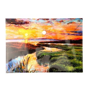 Obrazek Teczka kopertowa PP A5 Rzeka Vista Narcissus grubość 28 mikronów, zamykane na zatrzask typu napa