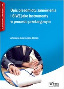 Picture of Opis przedmiotu zamówienia i SIWZ jako instrumenty w procesie przetargowym + CD