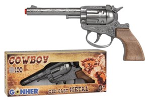 Picture of Metalowy rewolwer kowbojski 8 naboi