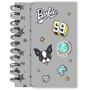 Picture of Notes A6 spiralny Barbie szary