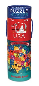 Obrazek Puzzle Mapa USA 200