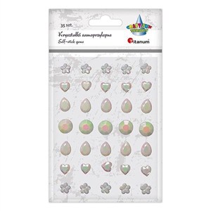 Picture of Kryształki samoprzylepne perłowe mix 35szt